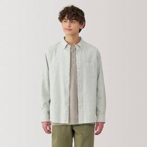 Muji Oxford L/S Shirt Light Green - New Without Tags Size Large (Japan Version)